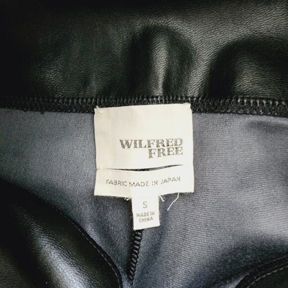 Aritzia Wilfred Free Daria Faux Leather High Waisted Leggings Black S - Picture 4 of 11